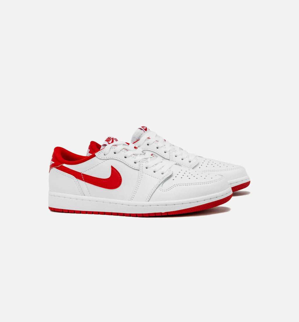 Air Jordan 1 Retro Low OG University Red Mens Lifestyle Shoe White Red