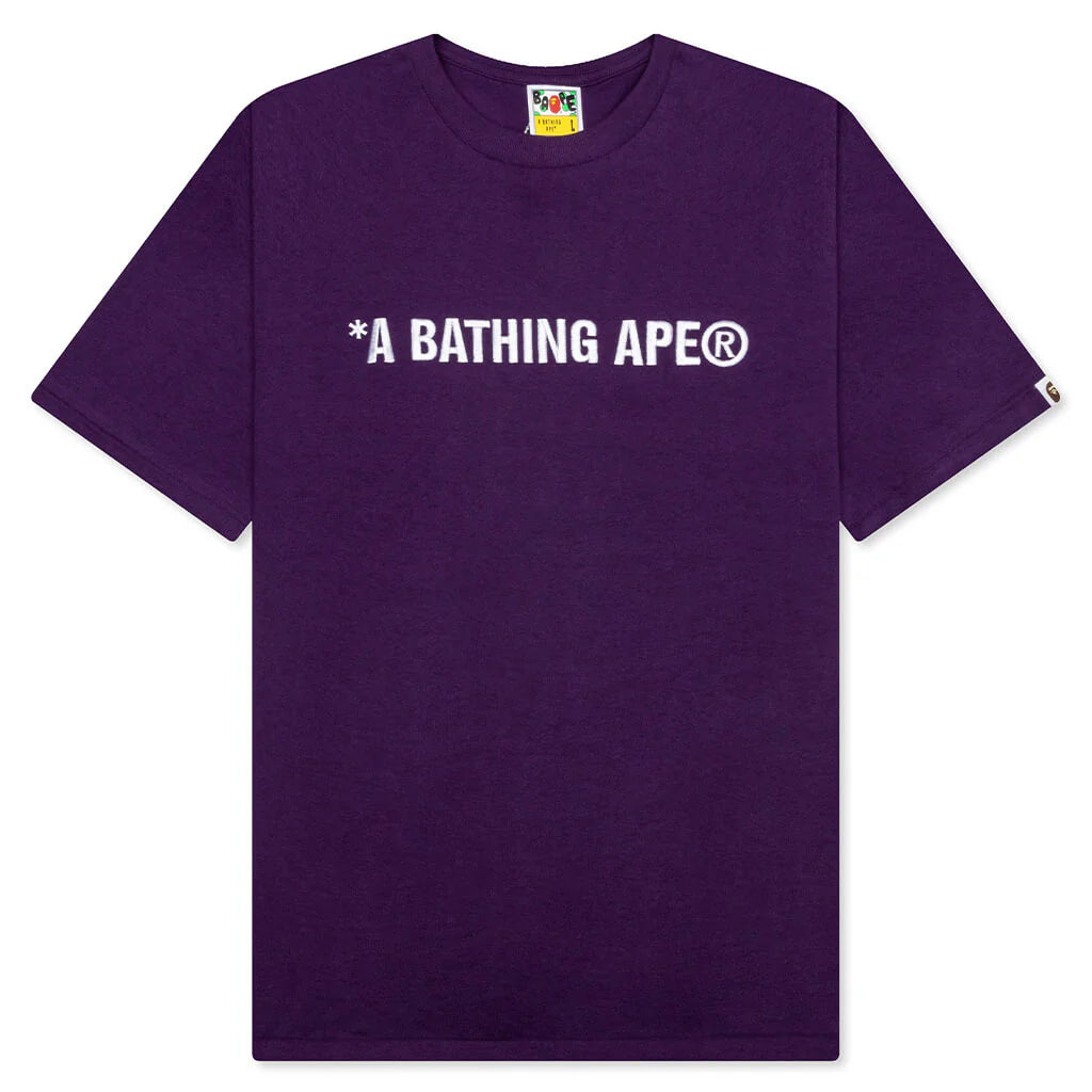 A Bathing Ape Logo Tee Purple