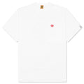 Heart Badge T Shirt White