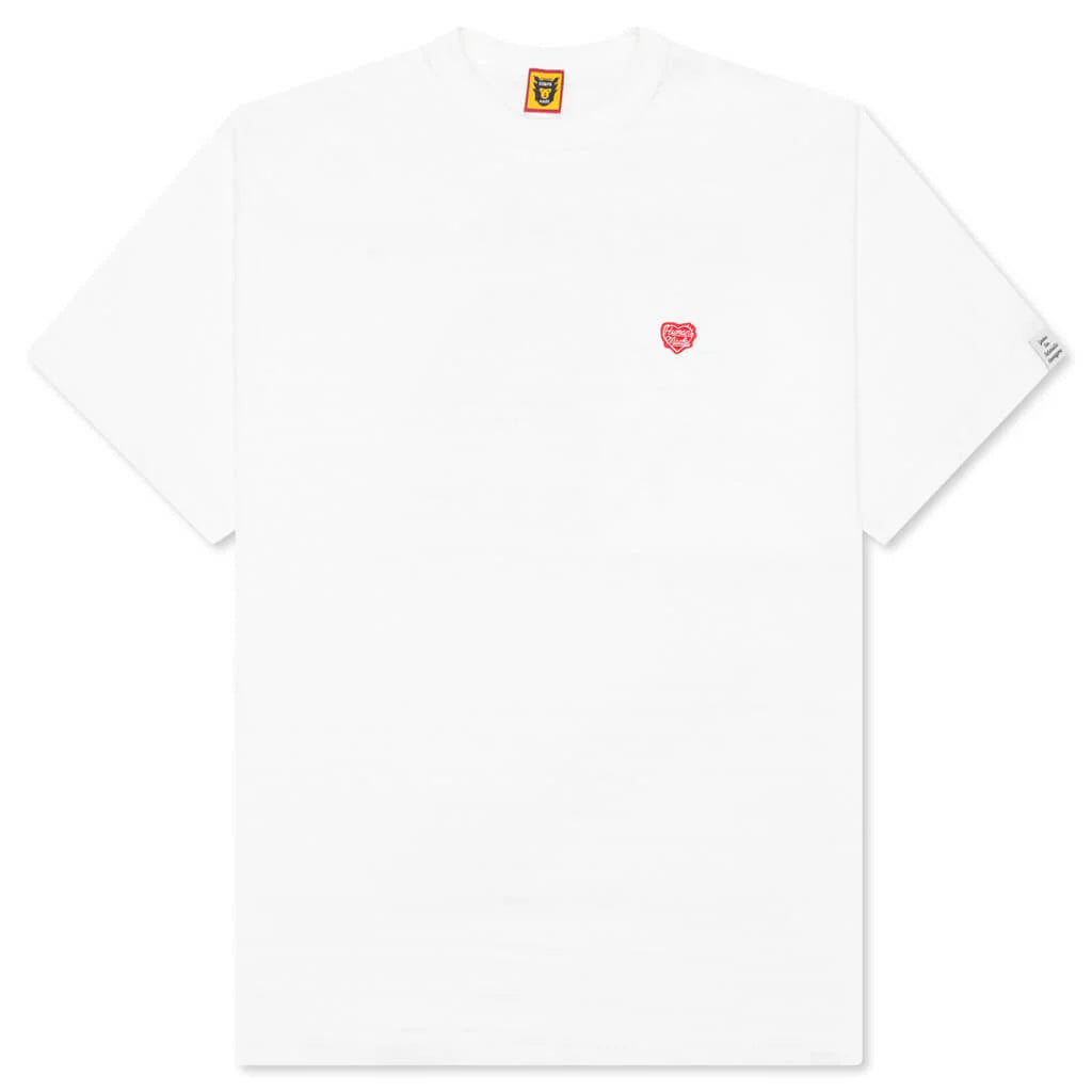 Heart Badge T Shirt White