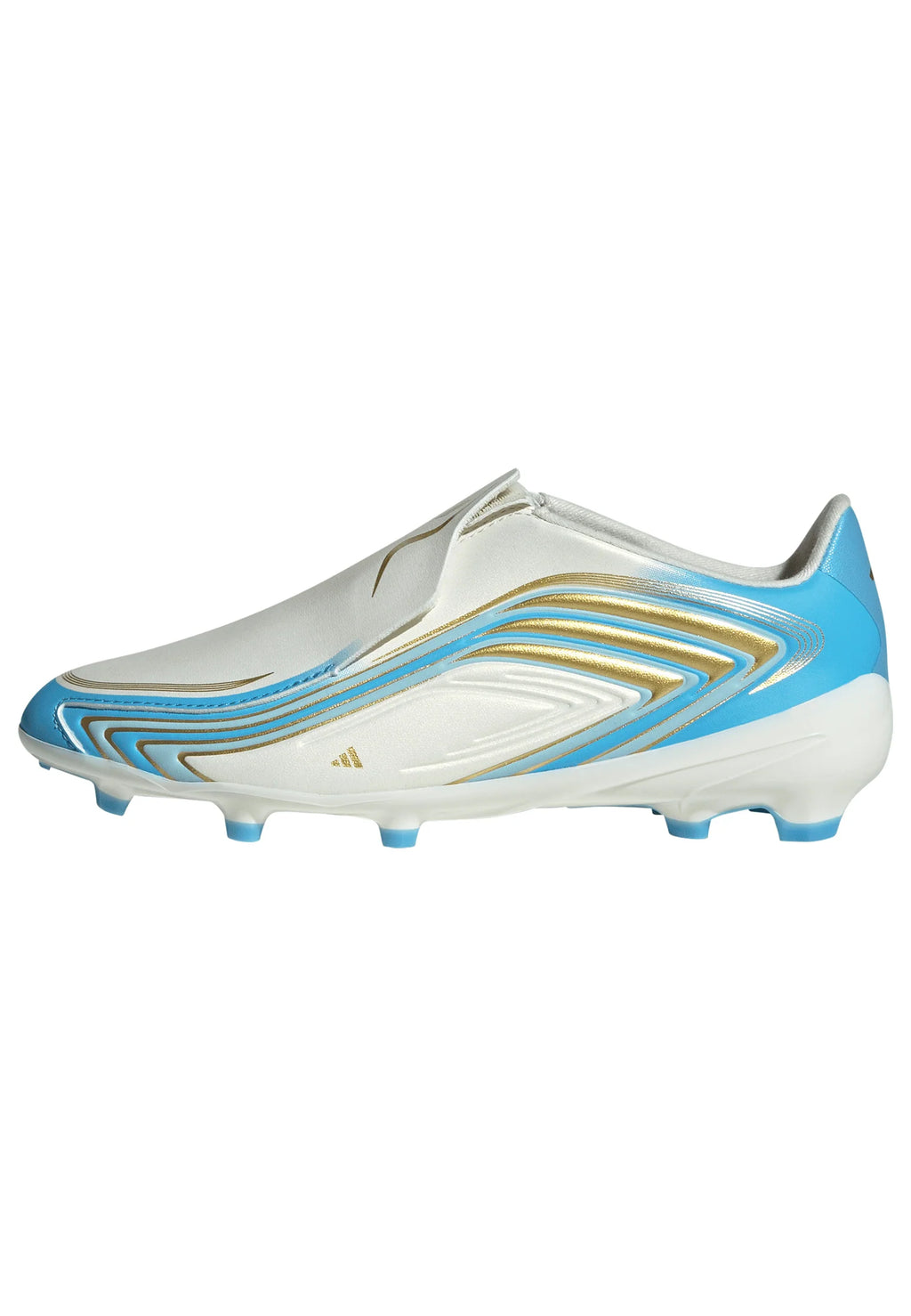 adidas F50 Messi League Laceless FG Firm Ground Youth Soccer Cleats Blue