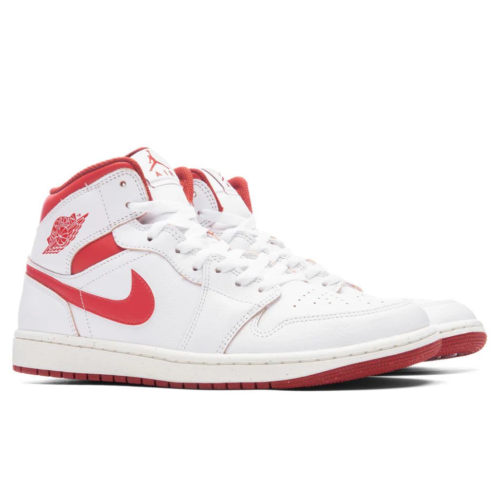 Air Jordan 1 Mid SE White Lobster Dune Red