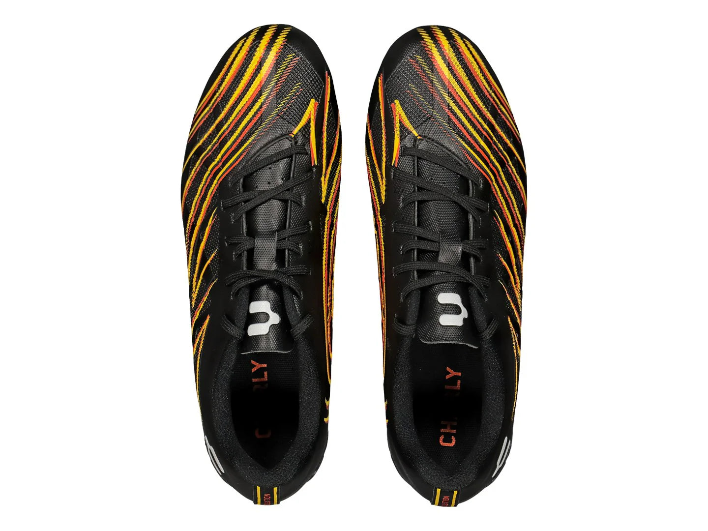 Tenis Charly de Fútbol Negro Naranja y Amarillo para Hombre