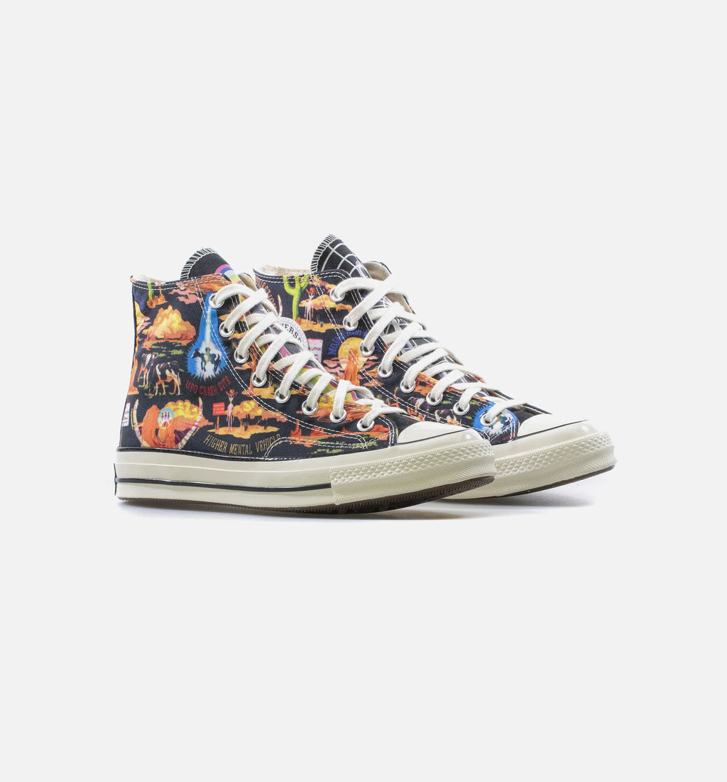 Chuck Taylor 70 Wild West High Top Mens Shoe Bone Multi Orange Black
