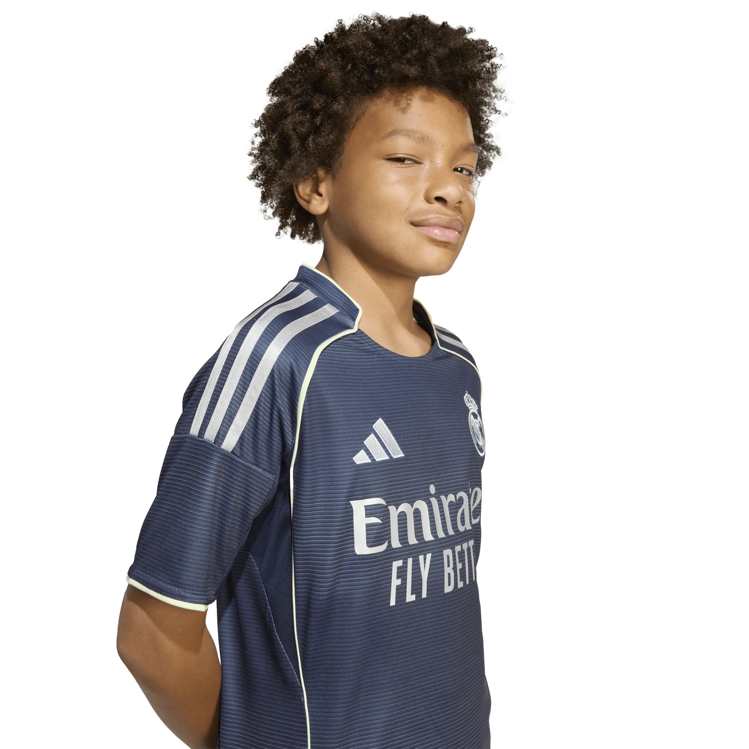 adidas Real Madrid Youth Away Soccer Jersey 25 26 Blue