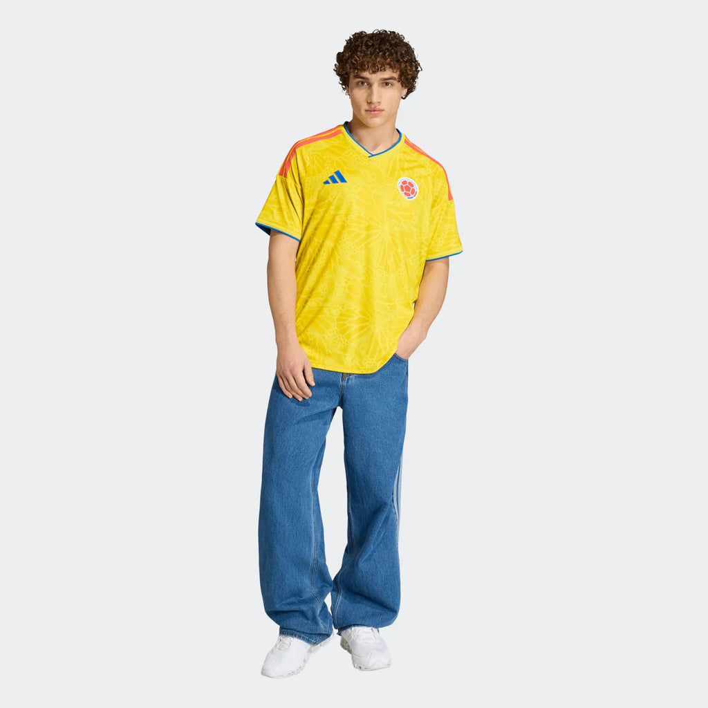 adidas Colombia Home Mens Soccer Jersey 26 Yellow