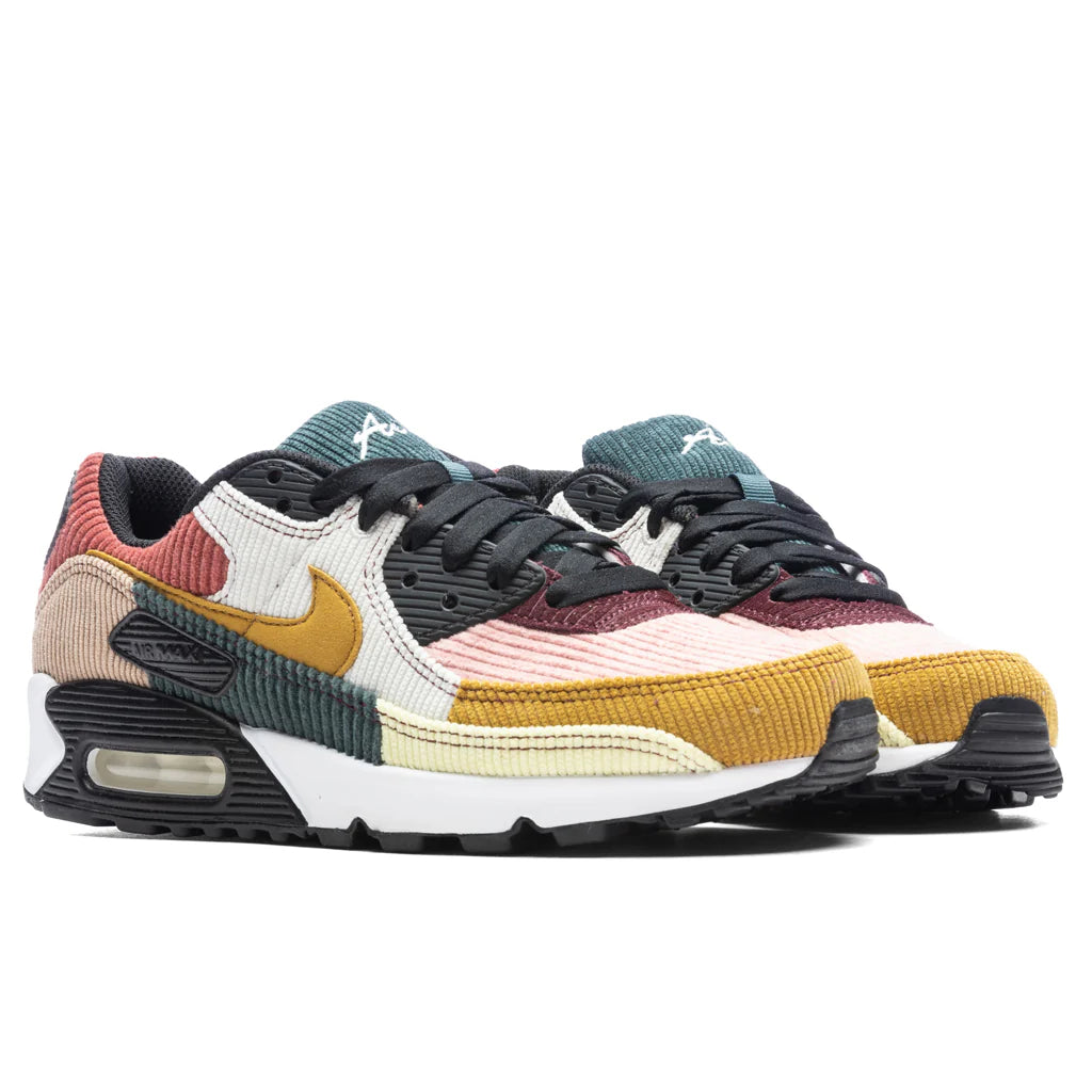 Womens Air Max 90 Multi Corduroy Black Bronzine Red Stardust