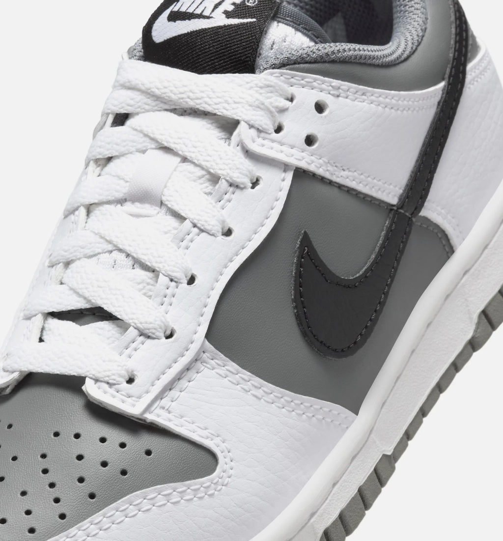 Dunk Low Grade School Lifestyle Shoe White Black Smoke Grey