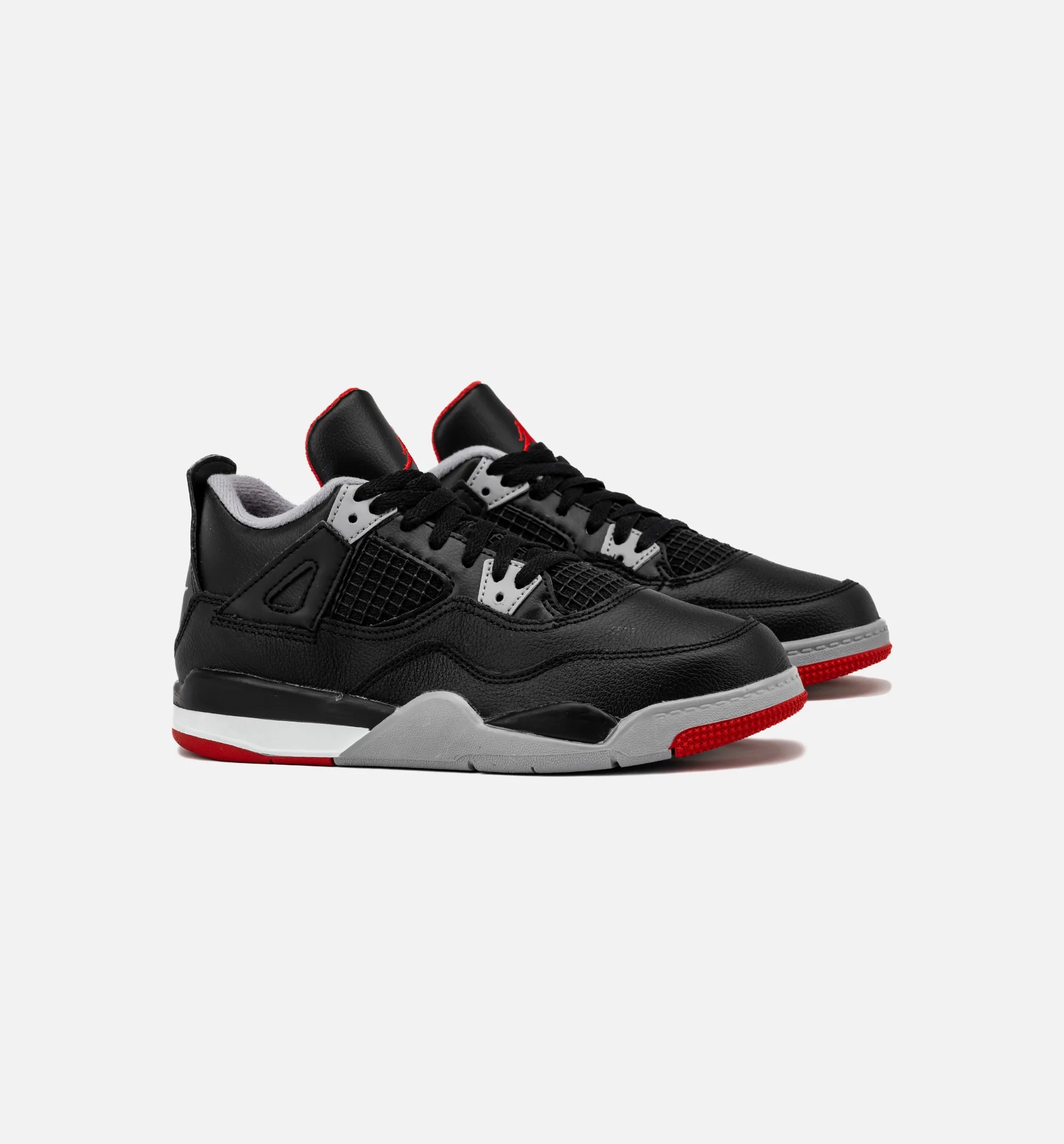 Air Jordan 4 Retro Bred Reimagined Preschool Lifestyle Shoe Black Fire Red Cement Grey Summit White