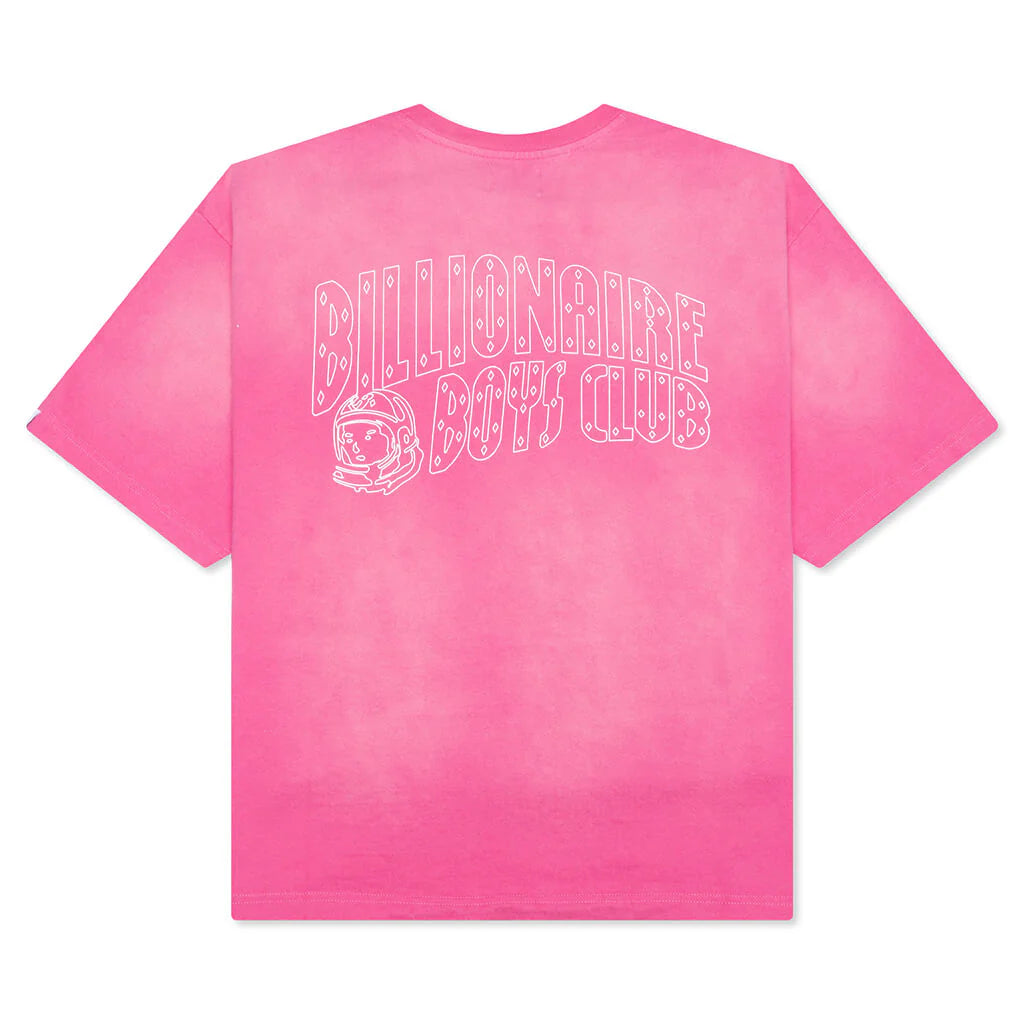 BB Faded Helmet S S Crop Fit Knit Carmine Rose