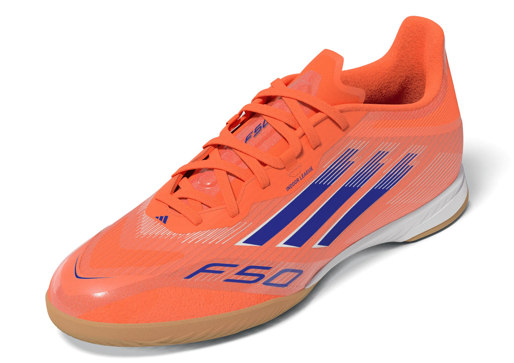adidas F50 League IN Mens Soccer Shoes Orange Blue White