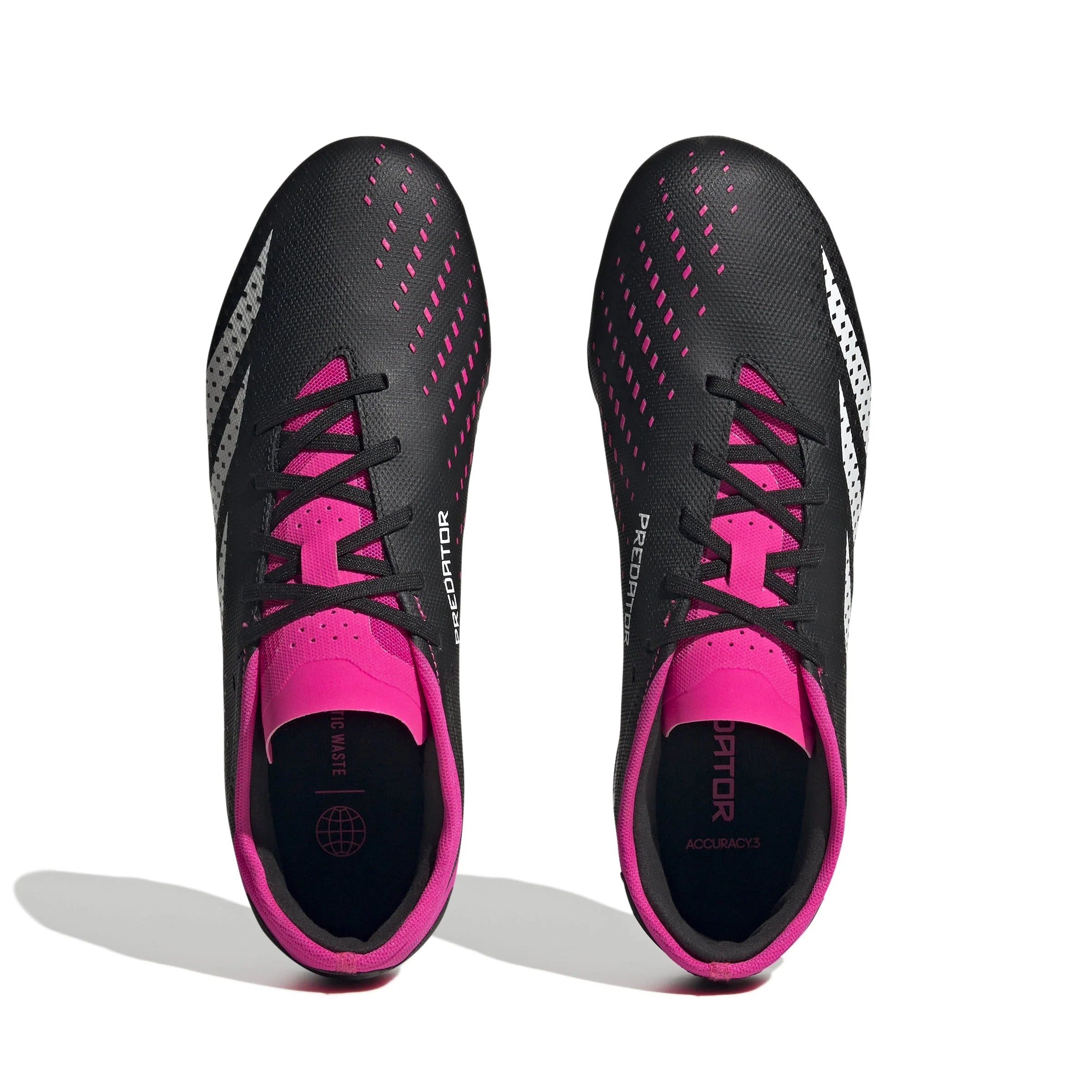 adidas Predator Accuracy3 Low FG Firm Ground Cleats Black White Pink