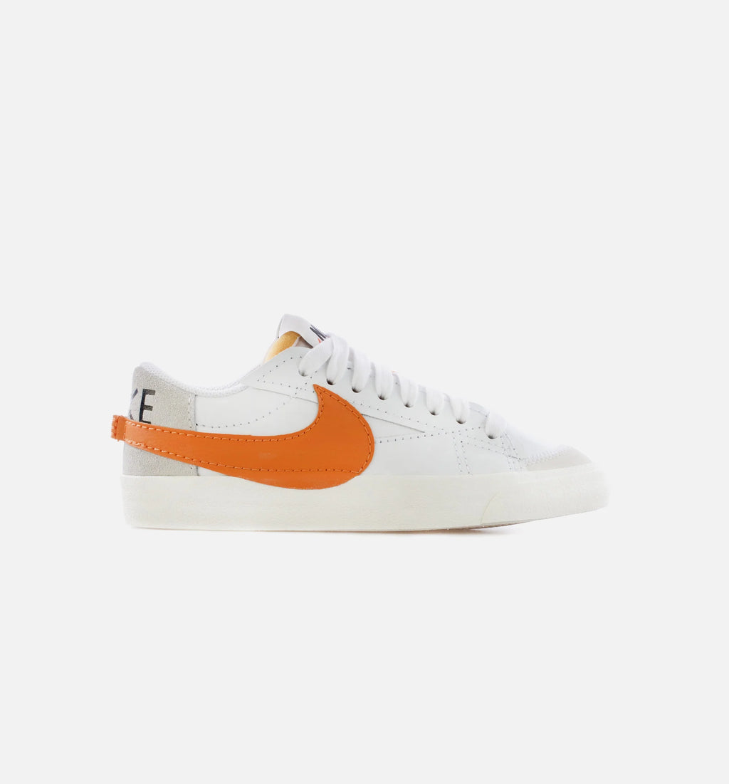 Blazer Low 77 Jumbo Swoosh Mens Lifestyle Shoe White Orange