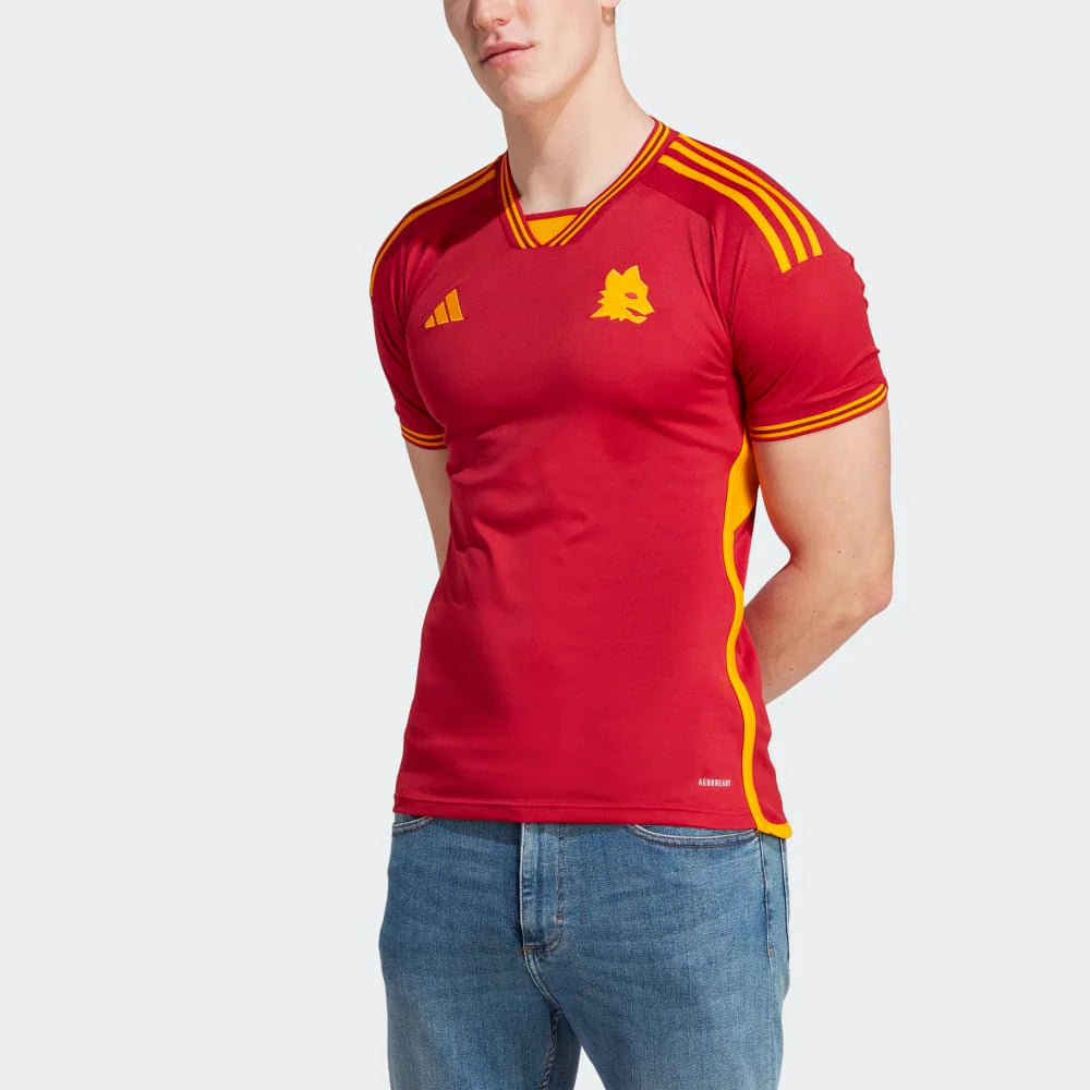 adidas Mens AS Roma Home Jersey 23