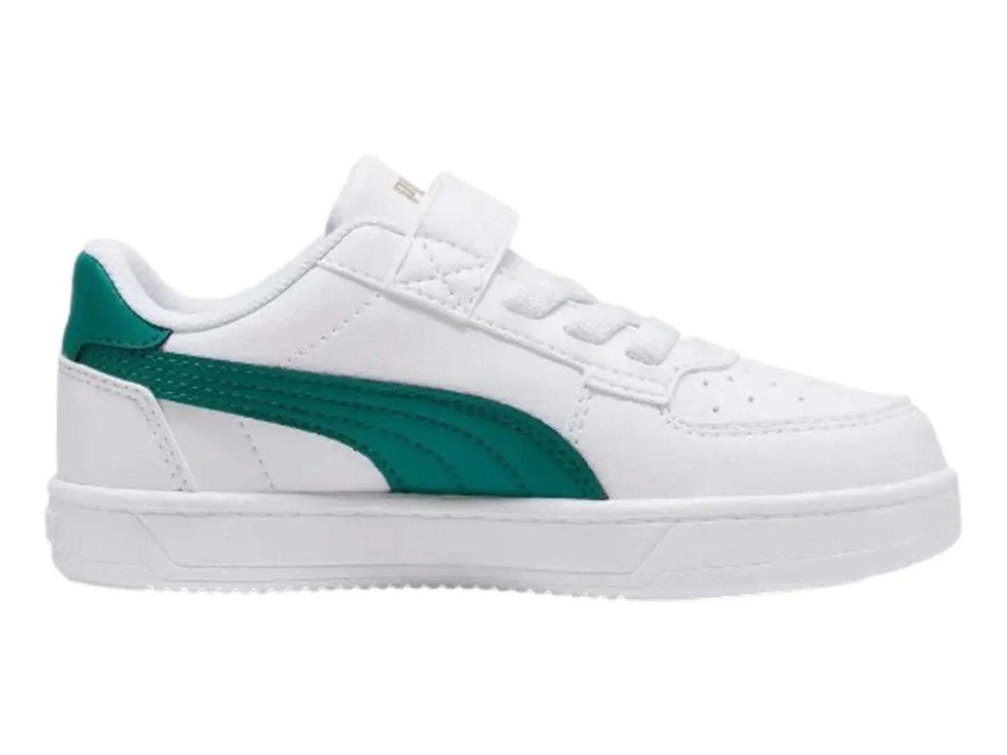Tenis PUMA Caven 20 AC Blanco y Verde para Niño