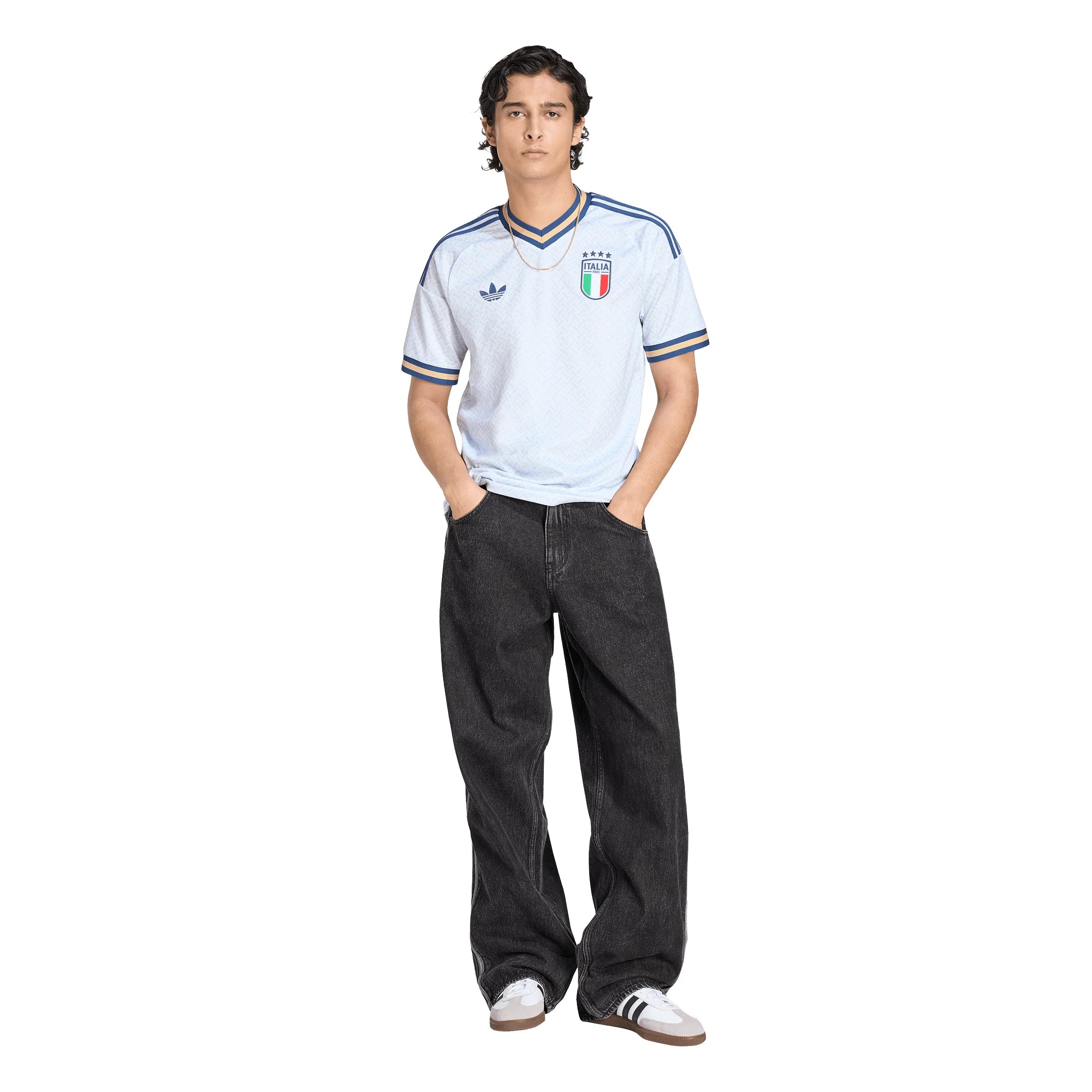 adidas Italy Away Mens Soccer Jersey 2026 Blue