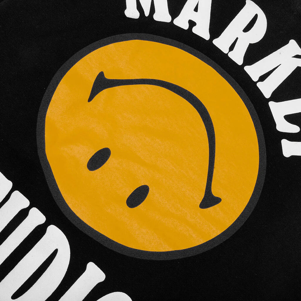 Smiley Upside Down Lockup Hoodie Jet Black