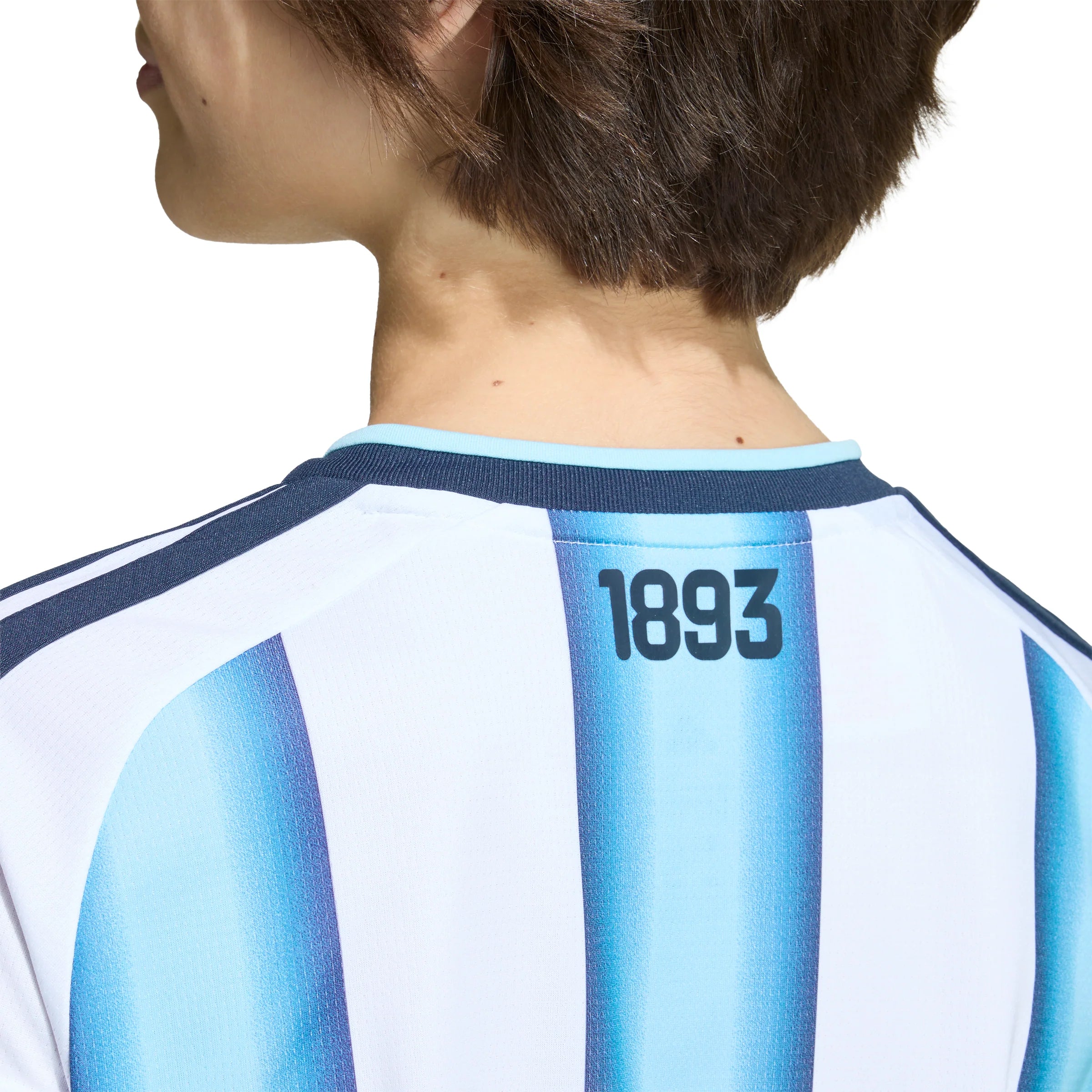 adidas Argentina Home Youth Soccer Jersey 26 White Blue