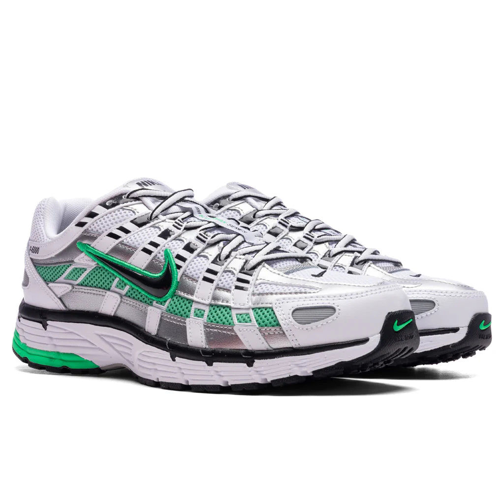 P 6000 White Black Metallic Silver Spring Green