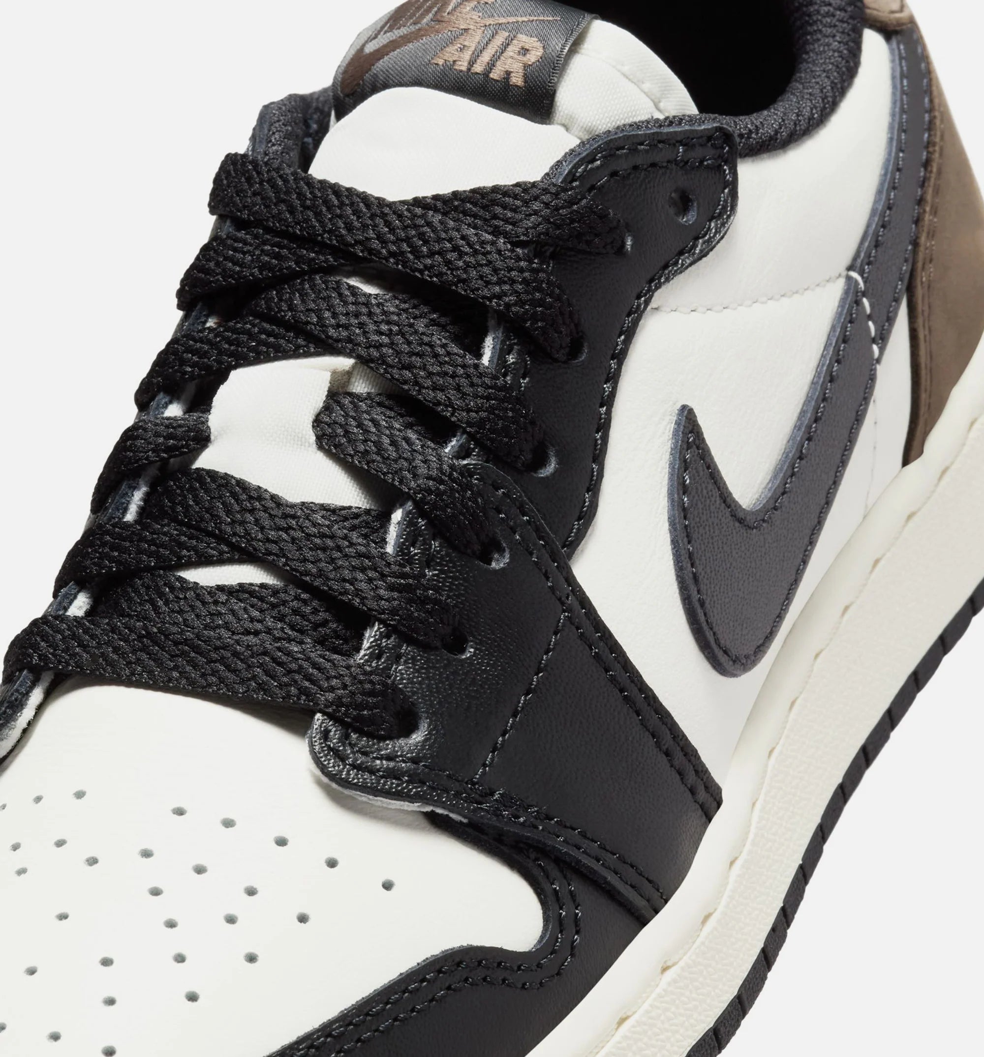 Air Jordan 1 Retro Low Mocha Grade School Lifestyle Shoe Sail Dark Mocha Black