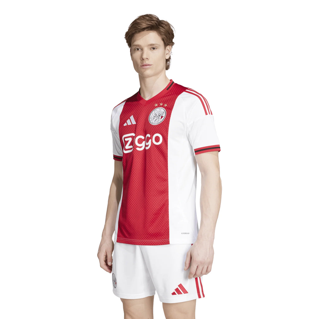 adidas Mens Ajax Amsterdam Home Jersey 25 26 White Red