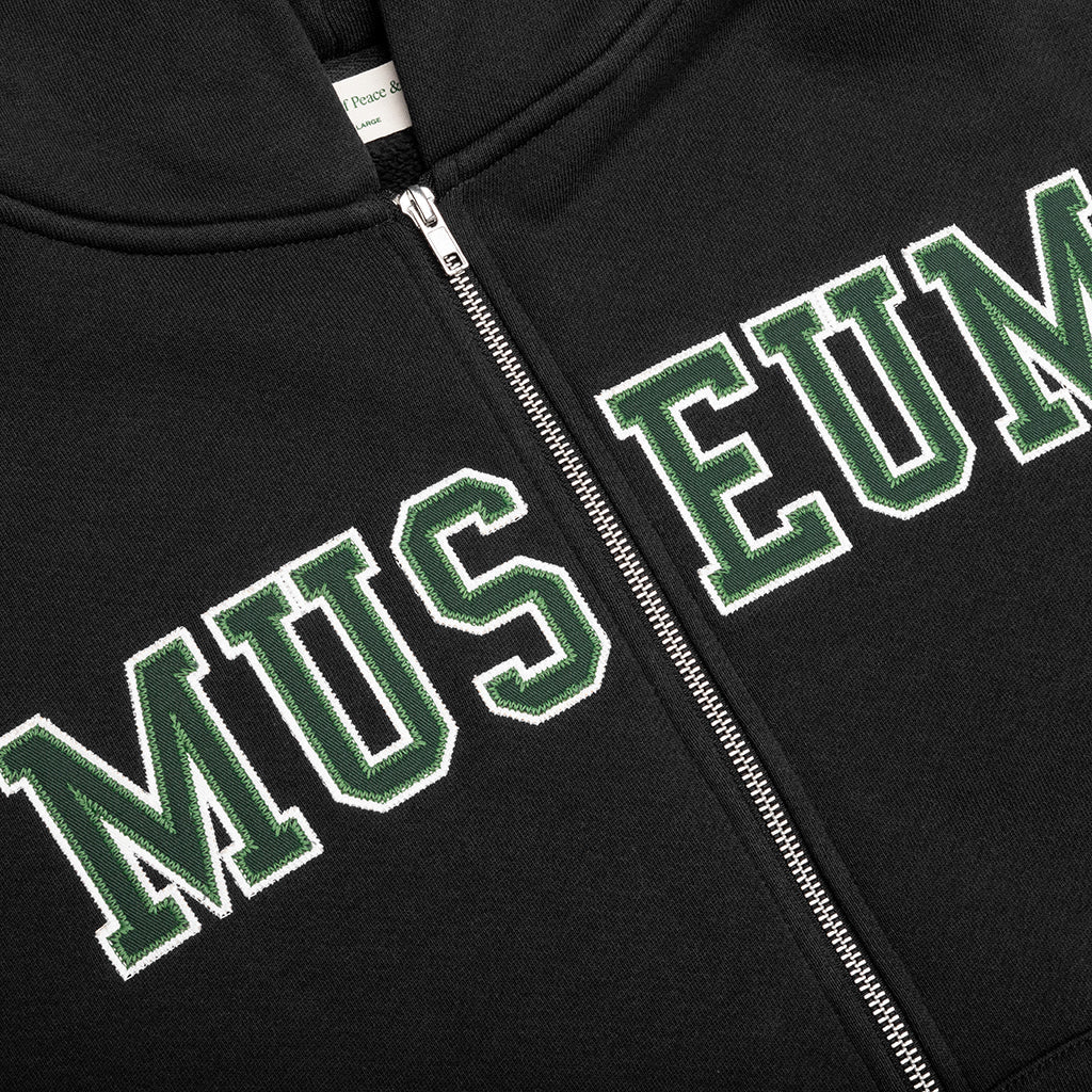 Museum Zip Up Hoodie Black