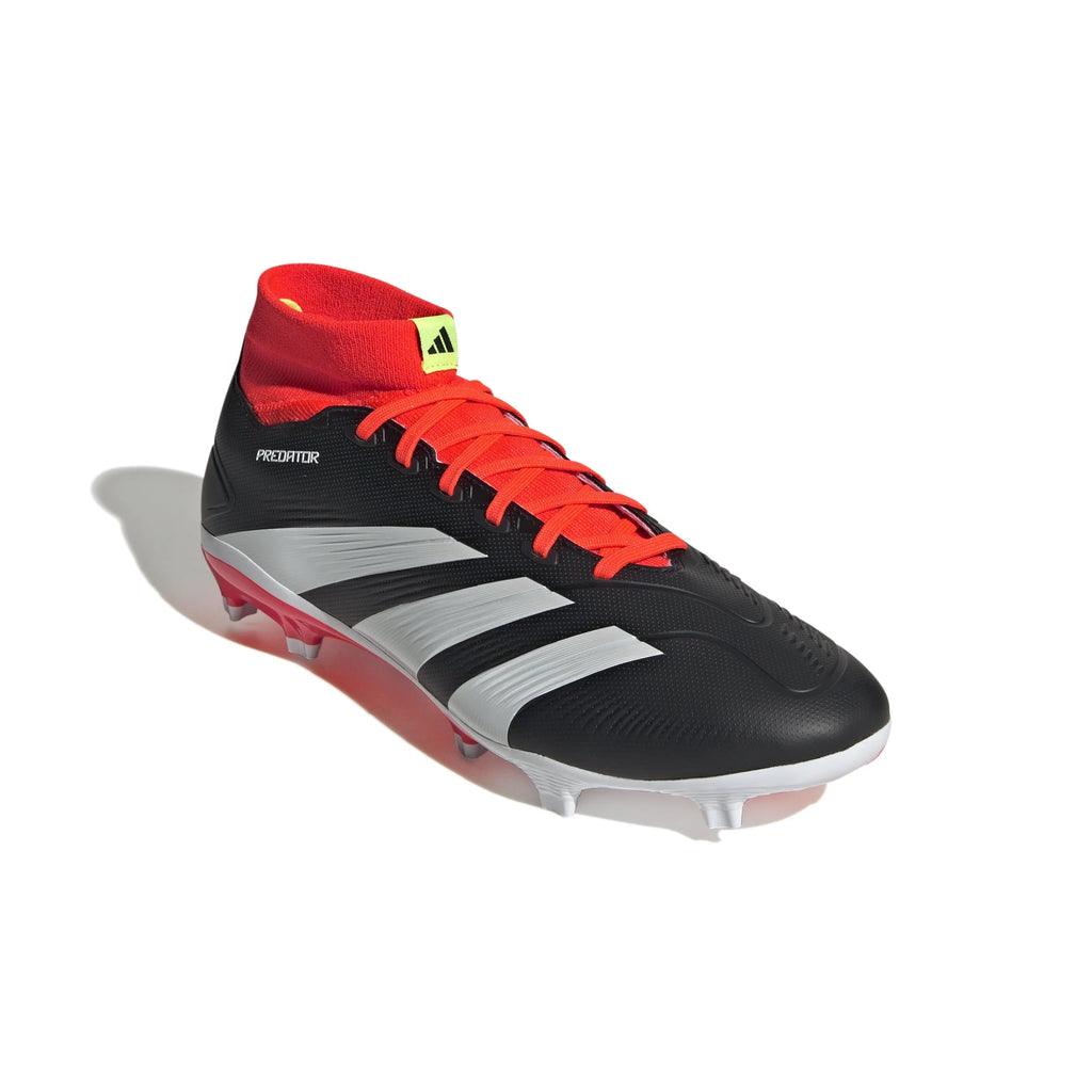 adidas Predator League Sock FG Firm Ground Soccer Cleats Core Black White Red