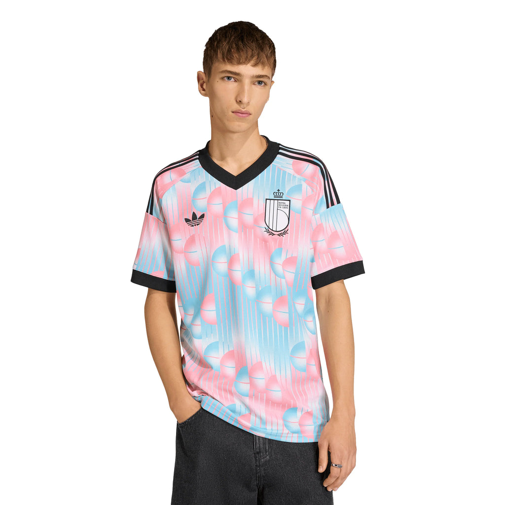 adidas Belgium Away Mens Soccer Jersey 2026 Blue Black