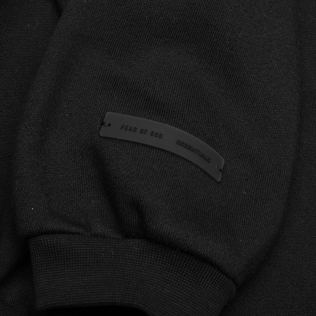 Kids Fleece Crewneck Jet Black