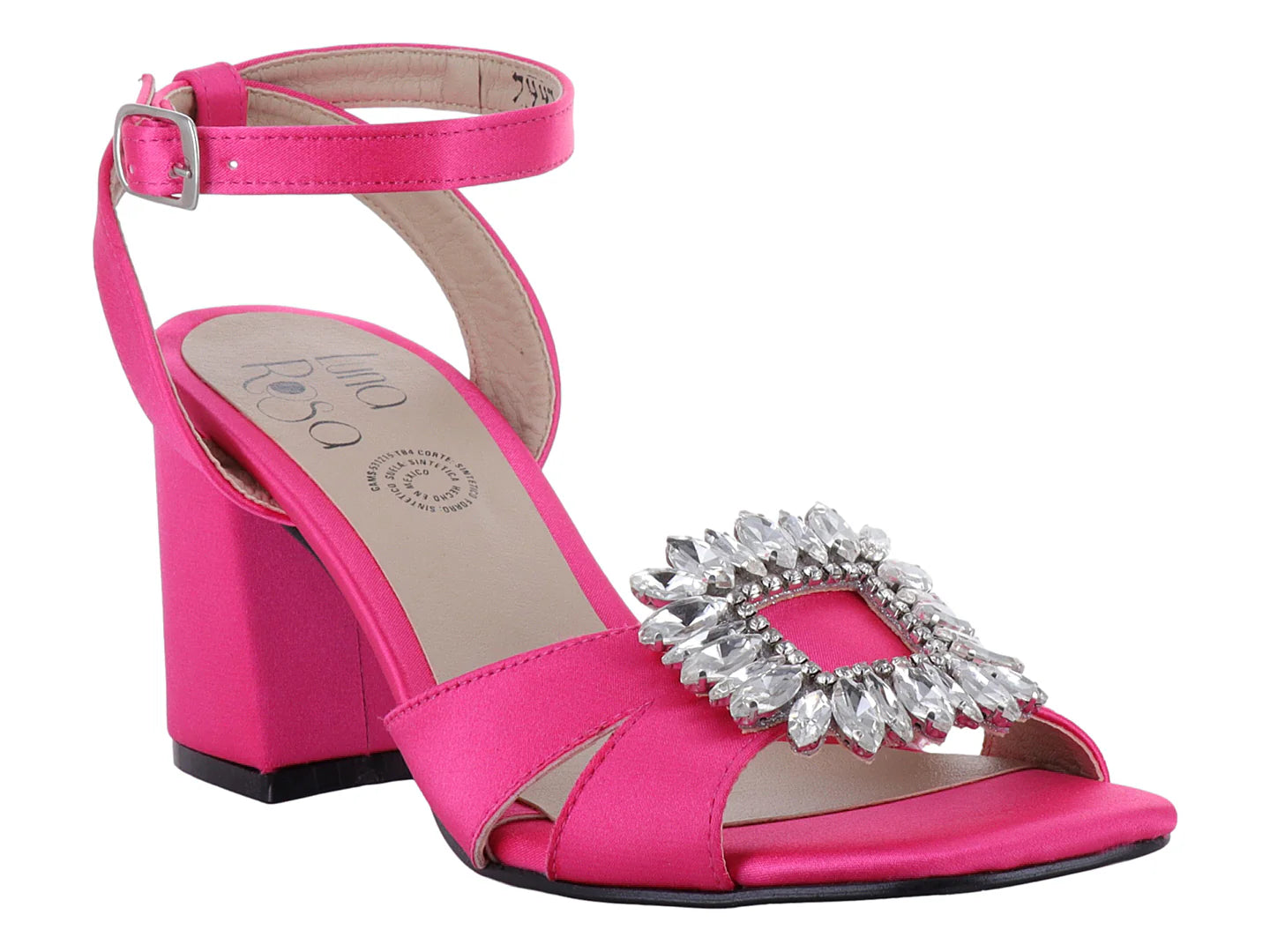 Sandalias de Tacón Luna Rosa Color Pitaya para Mujer