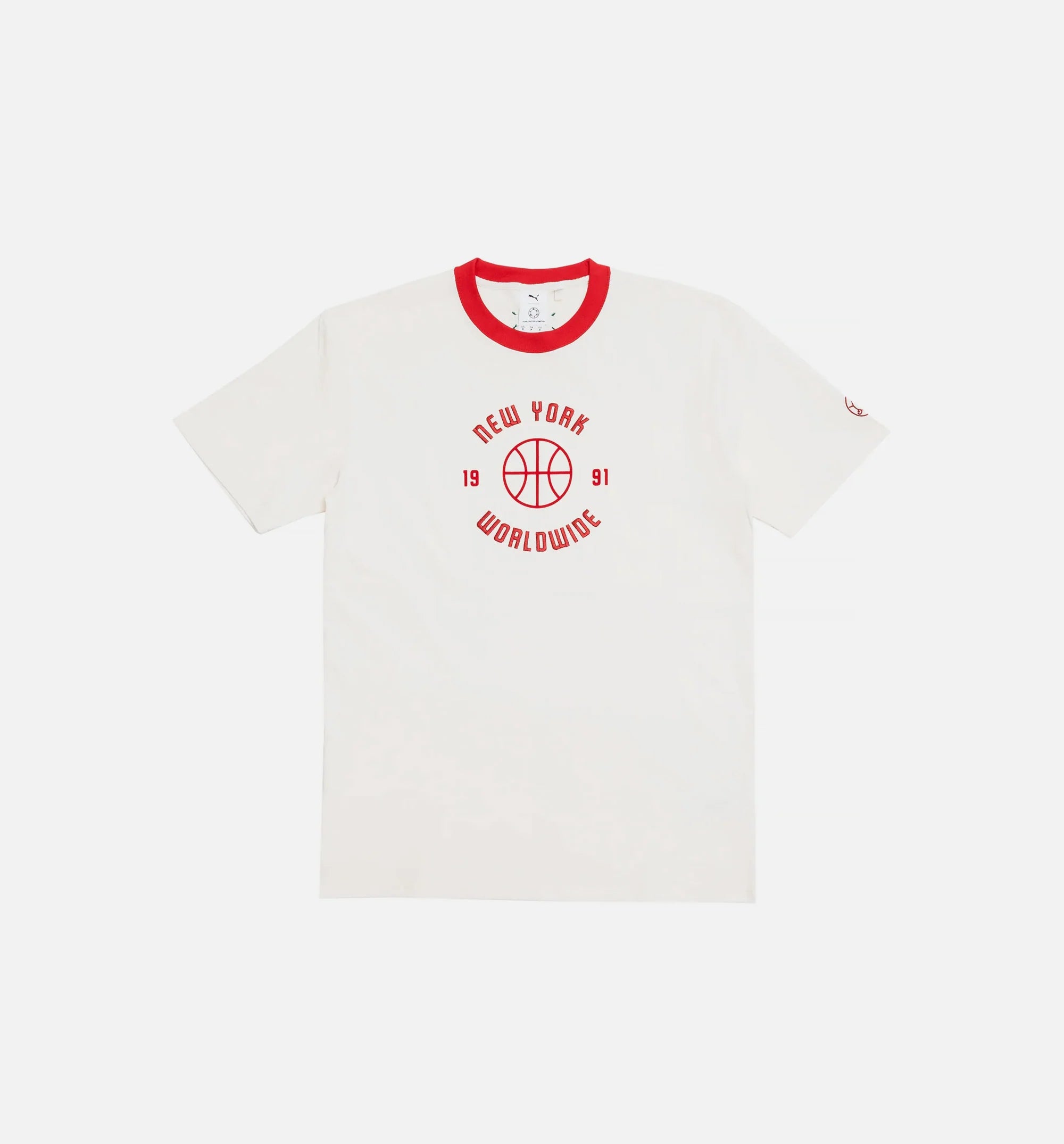 Rhuigi Graphic Mens Short Sleeve Shirt White Red