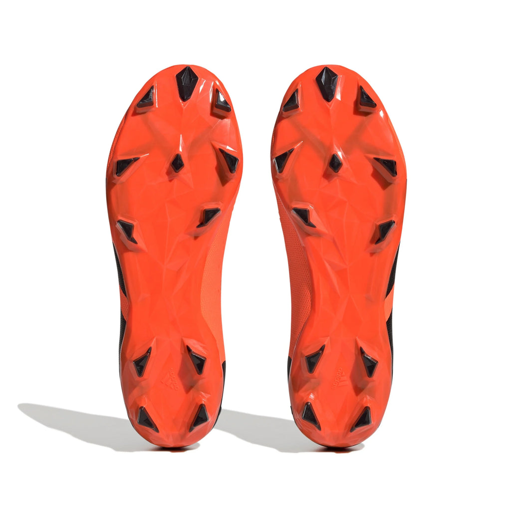adidas Predator Accuracy3 Laceless FG Firm Ground Soccer Cleats Solar Orange Black Black