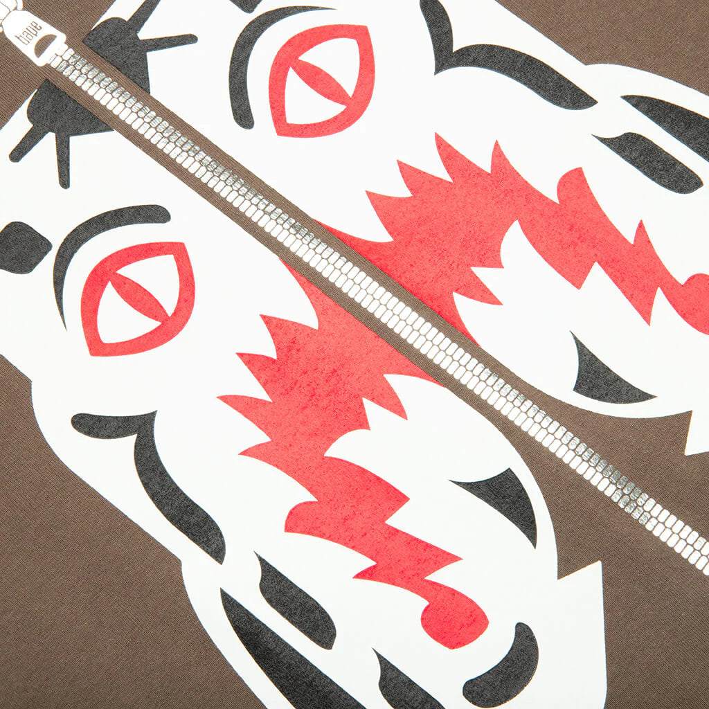 White Tiger Tee Brown