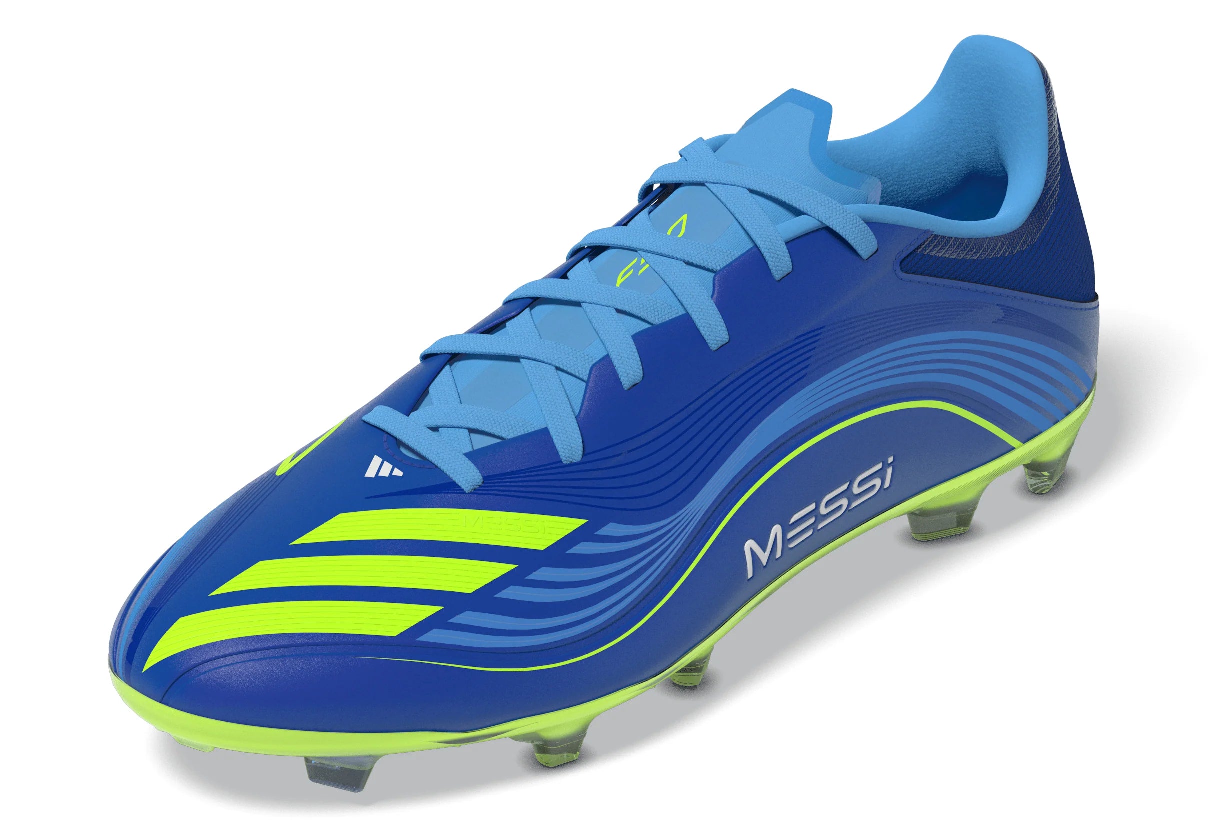 adidas F50 Messi League FG MG Mens Soccer Cleats Royal Blue Yellow Blue