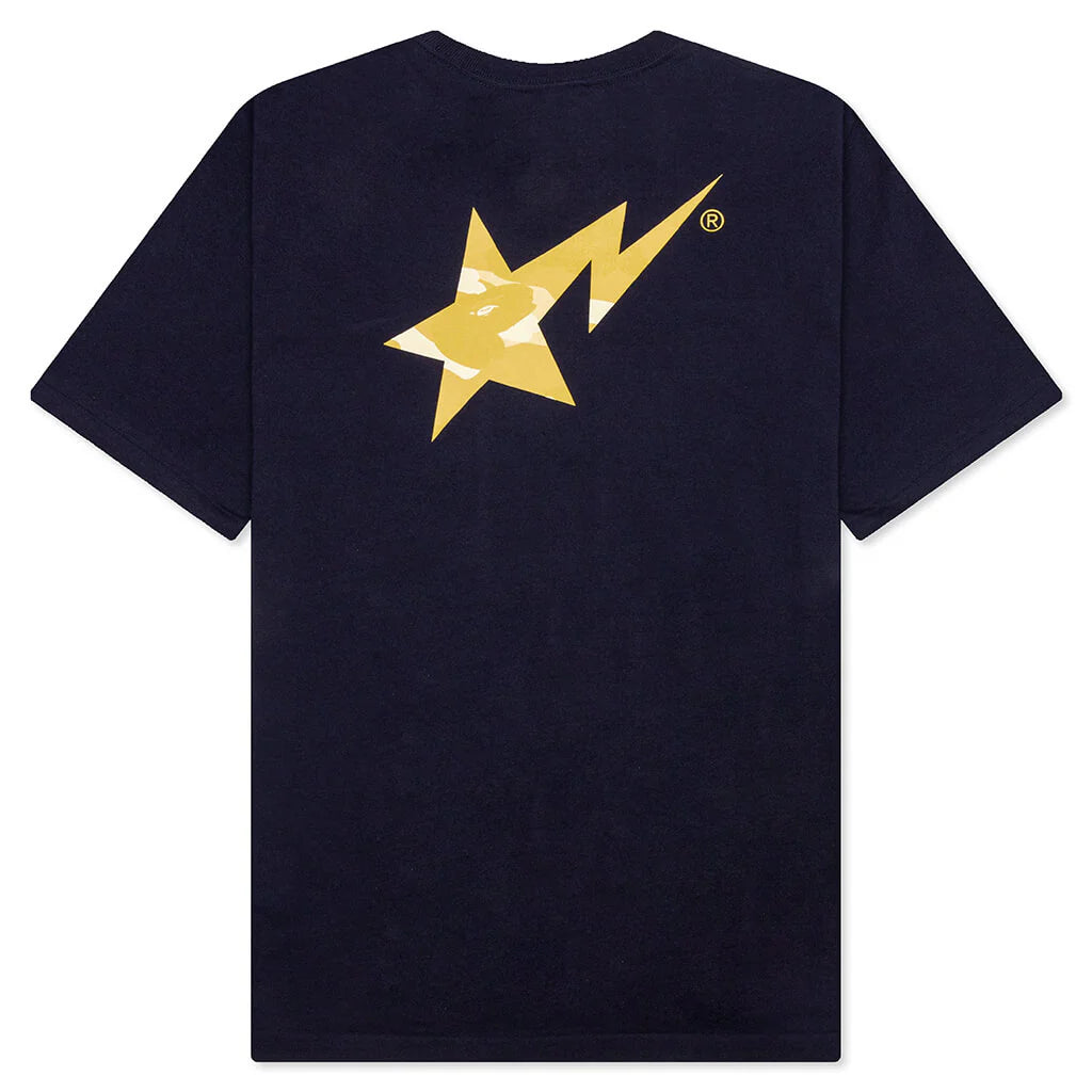 Color Camo Bape Sta Logo Tee Navy
