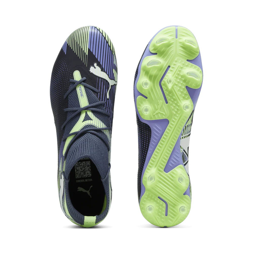 PUMA Future 7 Match FG AG Multi Ground Soccer Cleats Gray Skies White