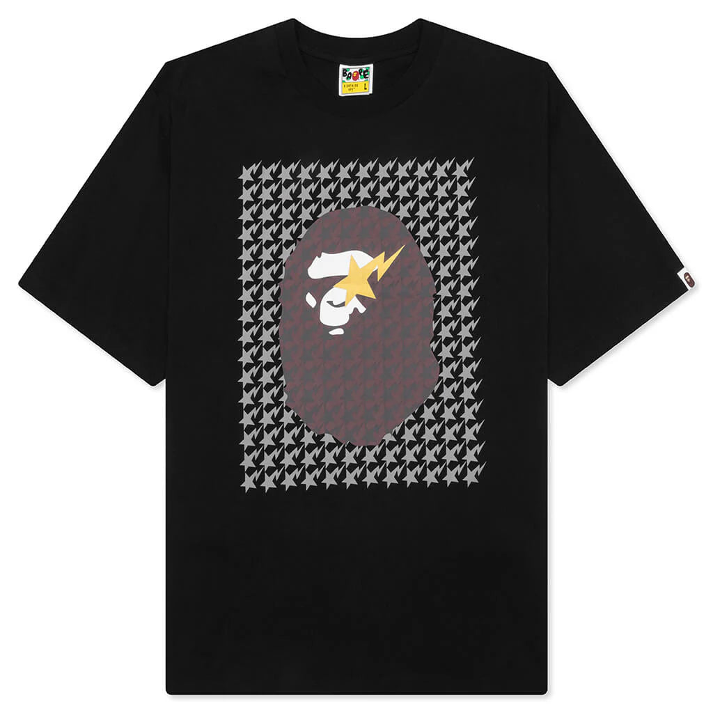 STA Houndstooth Ape Head Tee Black Brown