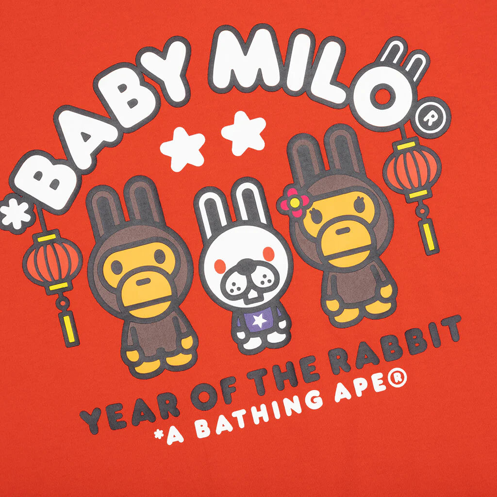 Year Of The Rabbit Baby Milo Tee Red