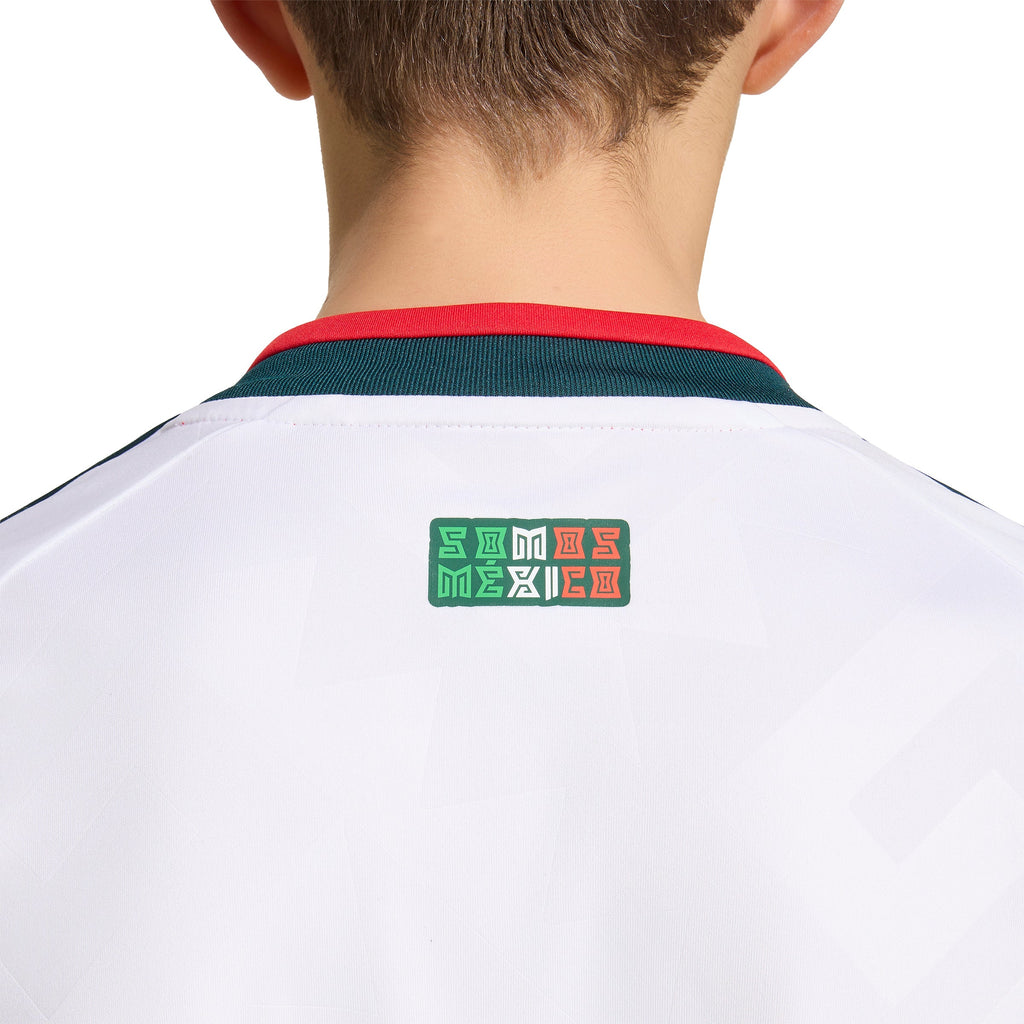 adidas Mexico Away Long Sleeve Youth Soccer Jersey 2026 White