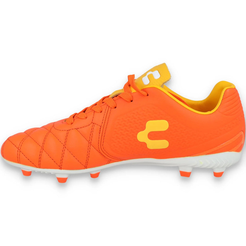 Charly Legendario LT FG 20 Firm Ground Soccer Cleats Orange White