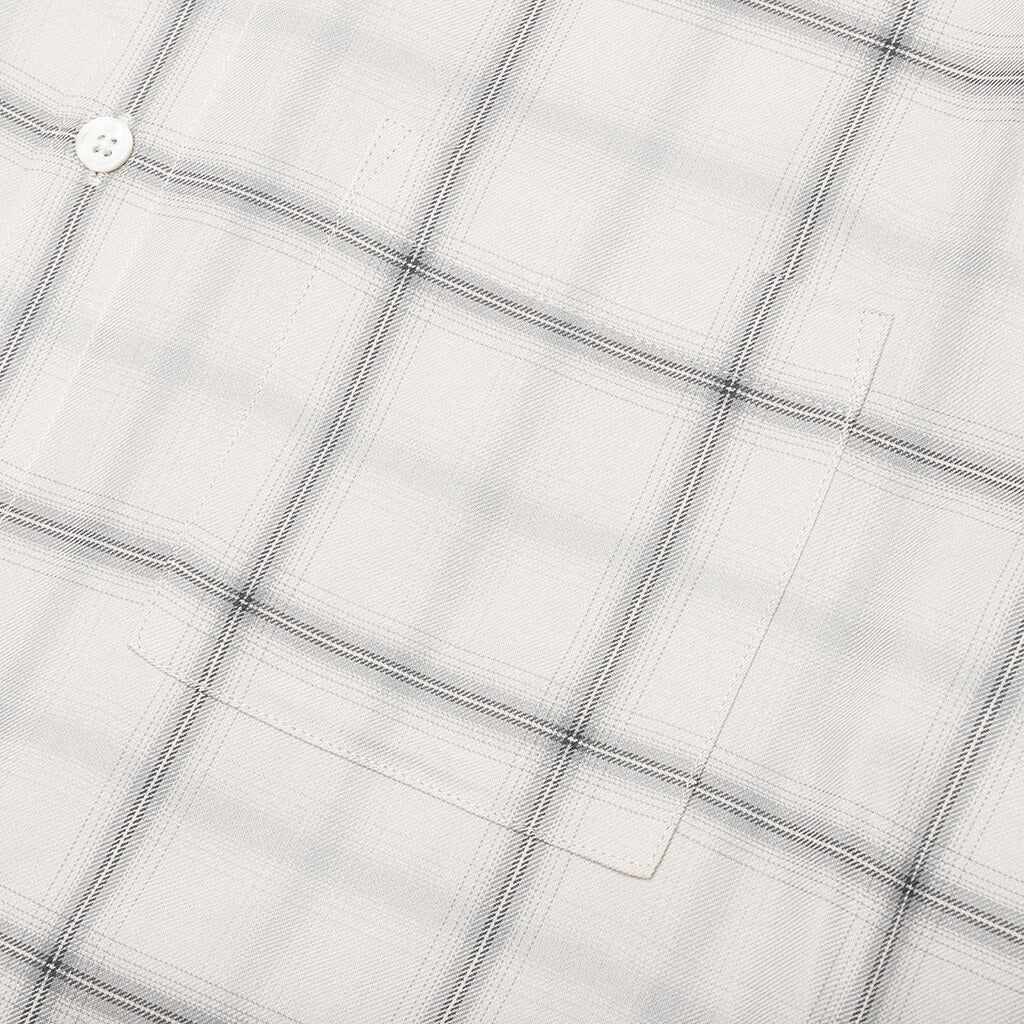 Shadow Plaid Rayon Shirt Natural