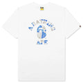 Liquid Camo College Tee White Blue