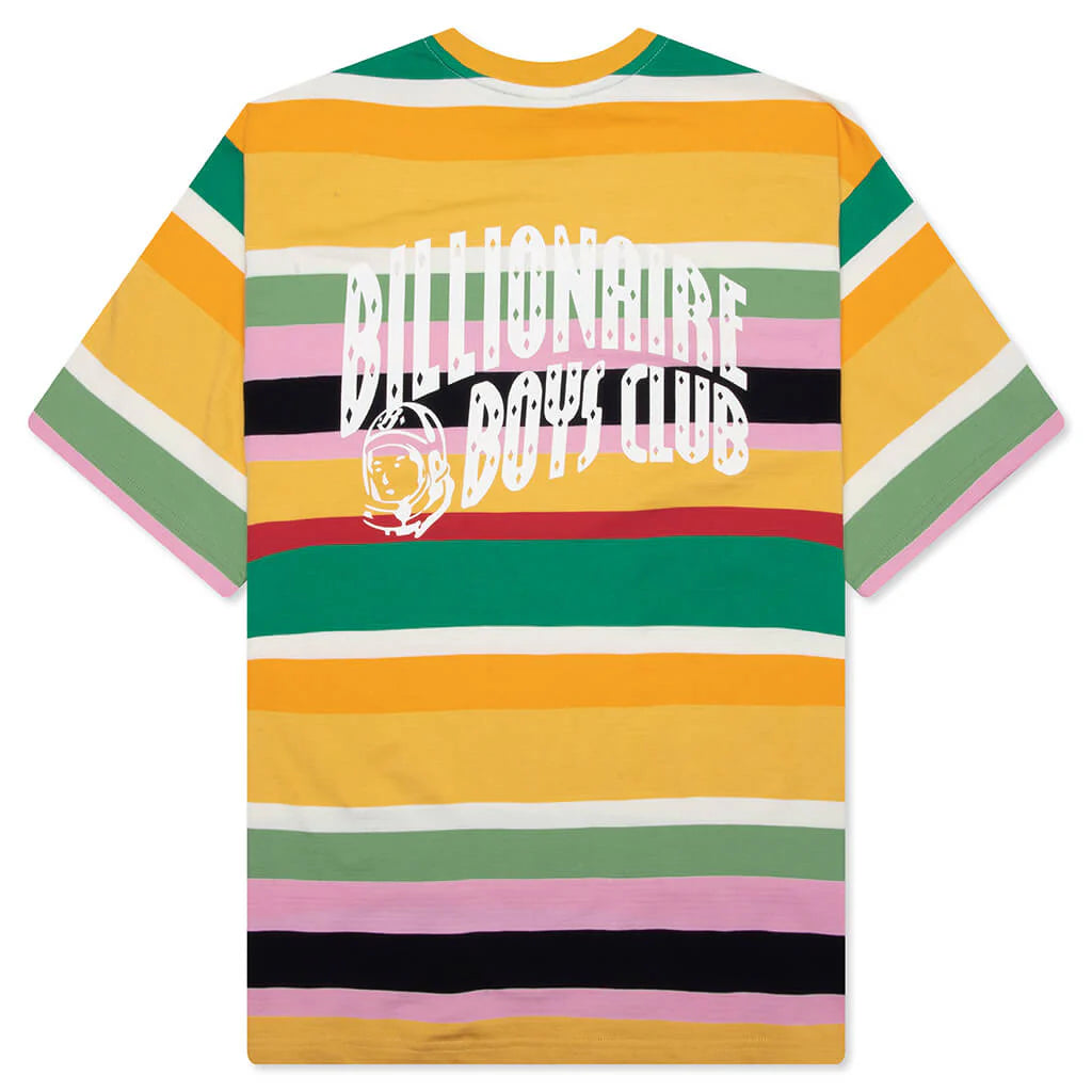 Striped Treble Cropped Tee Winter White Stripes