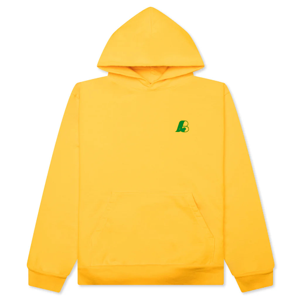 B Logo Hoodie Yellow