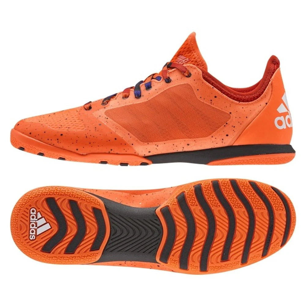 adidas X 151 Court Indoor Soccer Shoes Solar Orange White Black