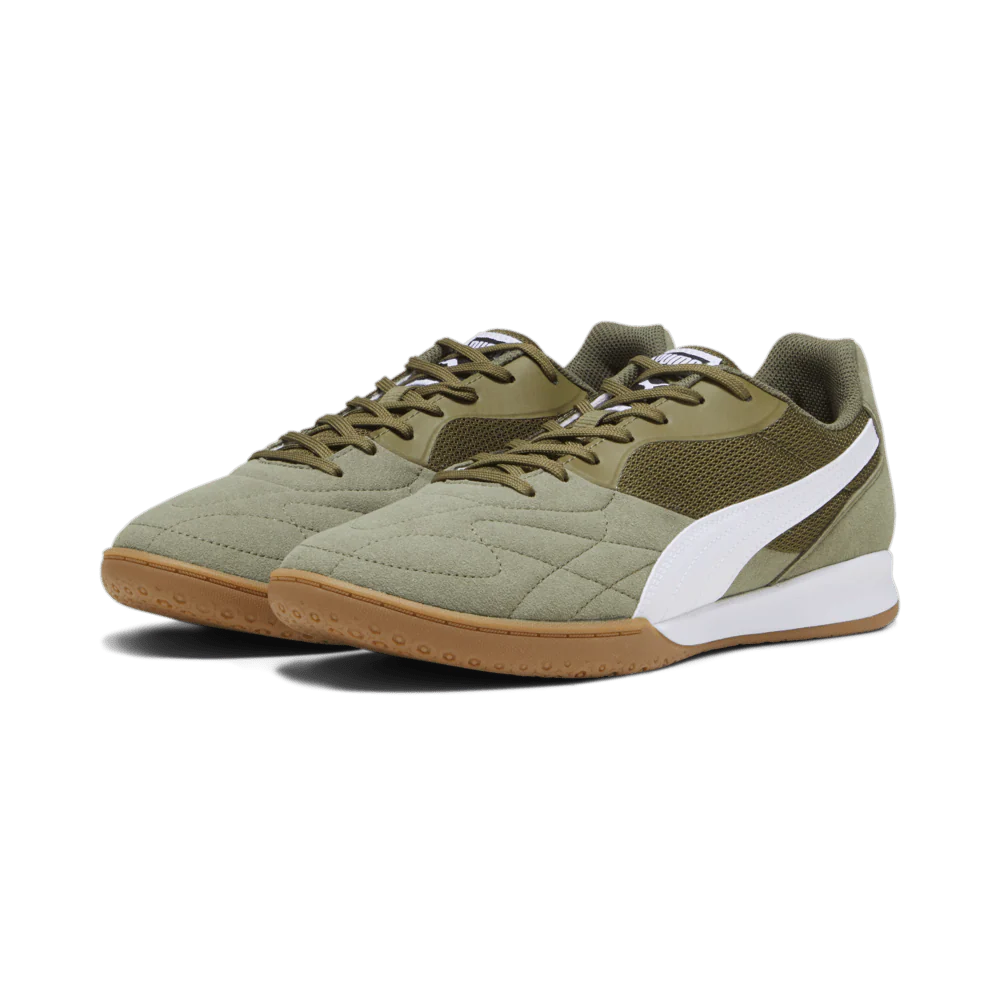 PUMA King Top IT Indoor Shoes Olive Drab White Gold