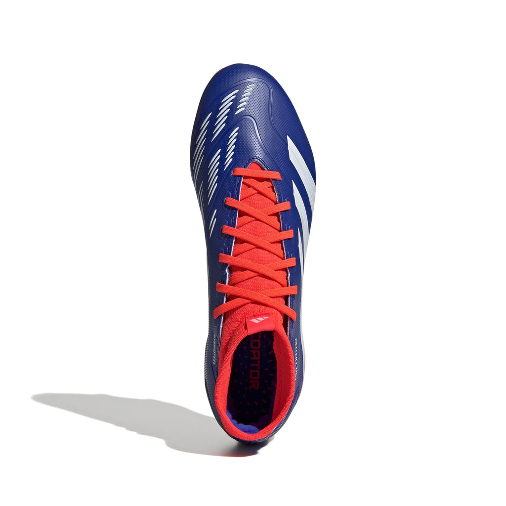 adidas Predator League Sock FG Firm Ground Soccer Cleats Lucid Blue White Solar Red