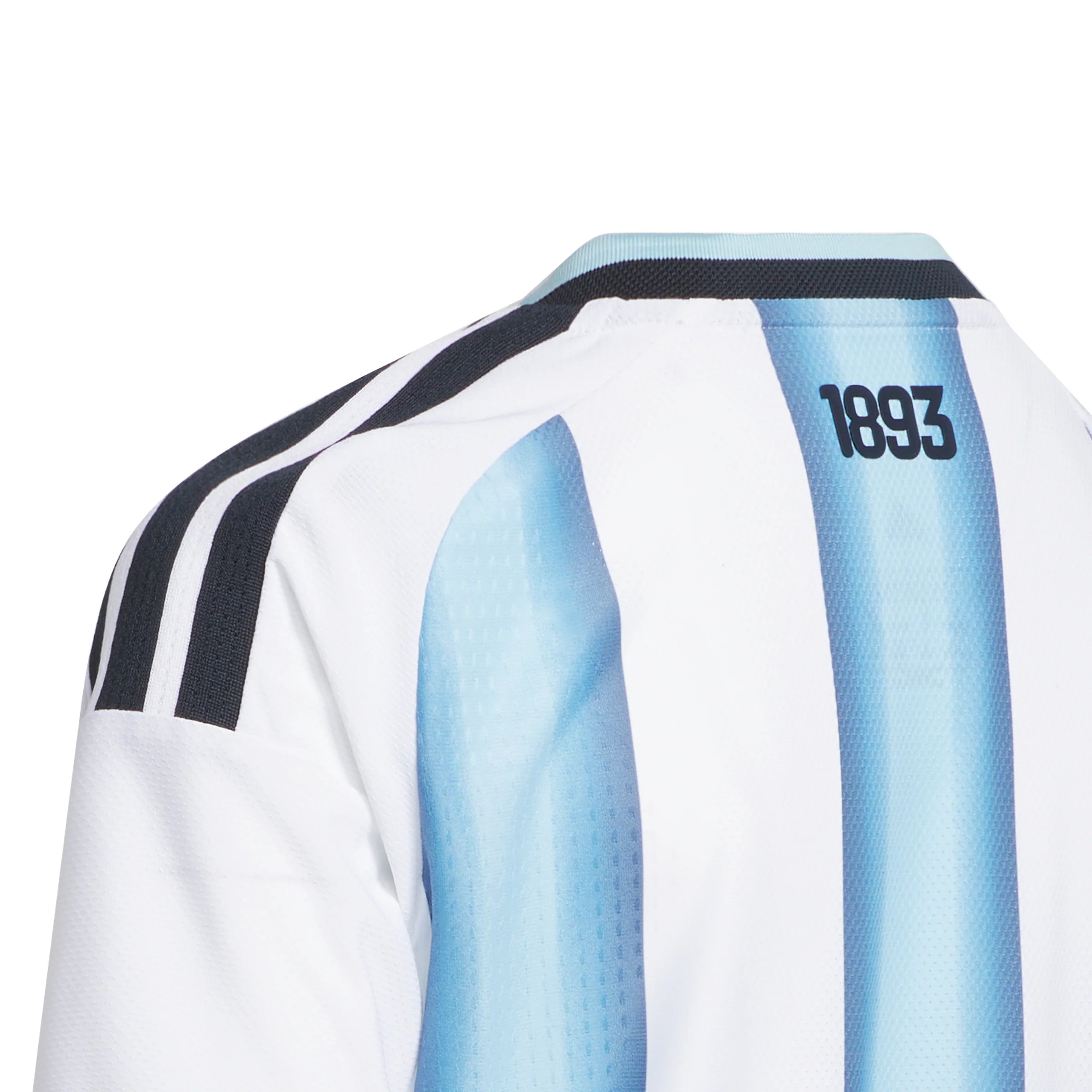 adidas Argentina Home Authentic Youth Soccer Jersey 26 White Blue