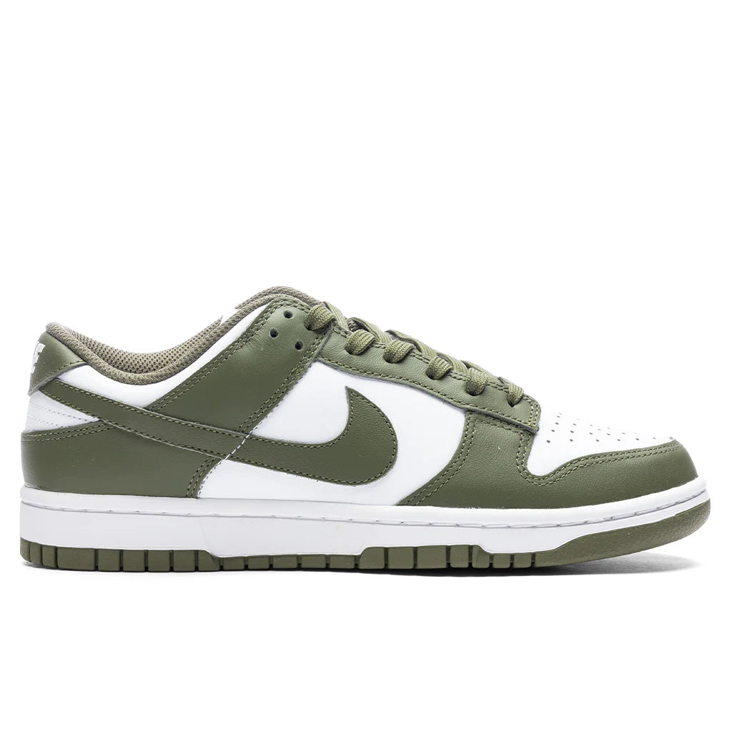 Womens Dunk Low White Medium Olive