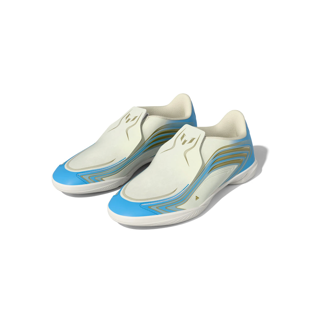 adidas F50 Messi League Laceless IN Indoor Youth Soccer Shoes Blue